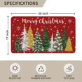 thumbnail image 3 of Red Xmas Tree Christmas Doormat,Snowflake Winter Home Christmas Decor Low-Profile Switch Rug Door Mat Floor Mat for Indoor Outdoor 17x30 Inch, 3 of 6