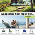 thumbnail image 4 of Tranquillo Universal Hammock with Stands Electro Static Coated Steel, Adjustable Foldable Hammock Stand with 2 Layered Polyester Net and Carry Bag for 2 Persons. Canvas - Grey, 4 of 5