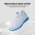 thumbnail image 5 of JOYFON Women Running Shoes Tennis Athletic Sneakers Air Cushioned Non Slip Lightweight Walking Shoes WhiteBlue Size 8, 5 of 7