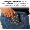 thumbnail image 3 of Funky Junque Stainless Steel Flask - Great Minds Drink Alike (Black), 3 of 8