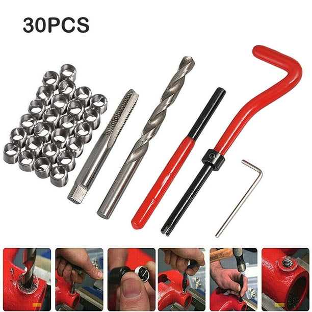 Kqiang 30x Metric Thread Repair Insert Kit M8x1.25mm For Helicoil Car