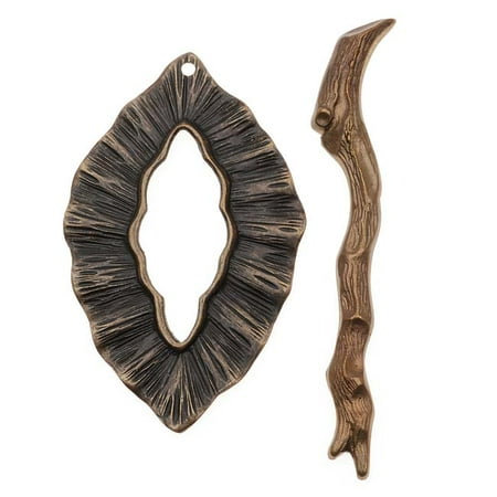 Brass Woodland Leaf - Vintaj Natural Brass Woodland Leaf Branch Toggle Clasp (1 Set)