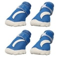 thumbnail image 2 of Botas de malla para perros, suaves, transpirables, evitan resbalones, cierre de gancho y bucle, zapatos para cachorros para caminar, escalar, azul tipo 3, 2 of 5