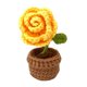 thumbnail image 2 of Centros de mesa Flores De Ganchillo Hechas A Mano Mini Flores En Maceta Maceta Accesorios Para Automóviles Amarillo Fanmusic Centros de mesa, 2 of 7