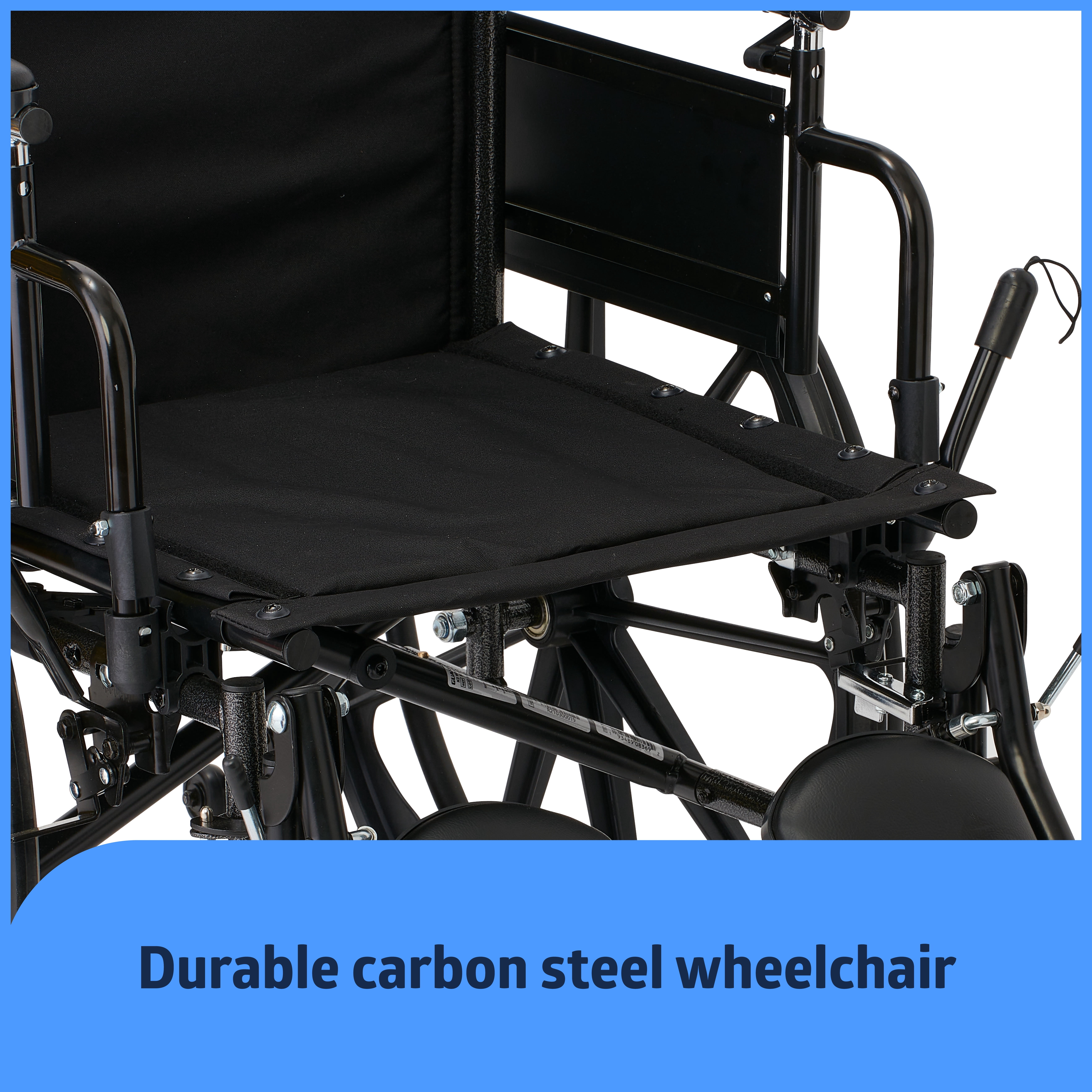 Medline K3 Adjustable Manual Wheelchair, Height-Adjustable Arms, Elevating Leg Rests, 18" Seat