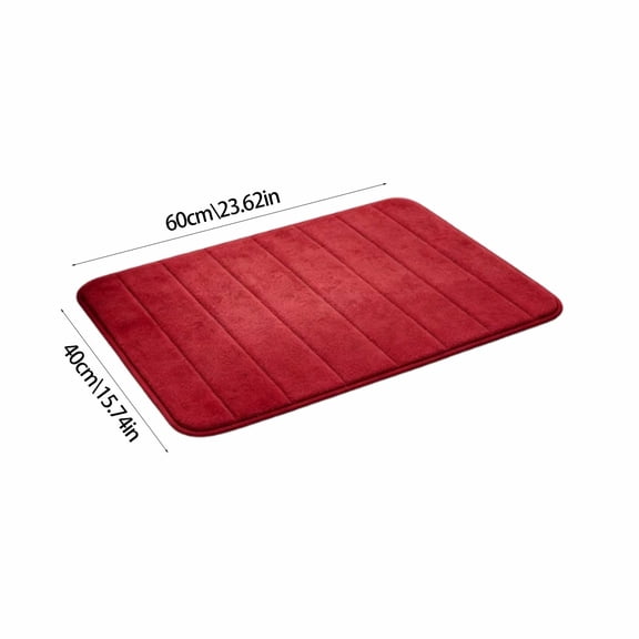 Leodye 1PCS Memory Foam Bath Rug, Ultra Soft Absorbent Non-Slip Mat for Indoor Bathroom and Home Decoration -15.74*23.62in