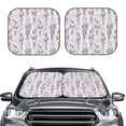 thumbnail image 2 of Balery 2 Piece Lavender Flowers Car Windshield Sun Shade|Foldable Front Windshield Shade for Car Front Window for Most Sedans SUV Truck-Large, 2 of 7