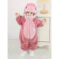 thumbnail image 2 of JYYYBF Kids Shark Costume Winter Warm Long Sleeve Hooded Romper Cute Halloween Plush Jumpsuit, 2 of 7
