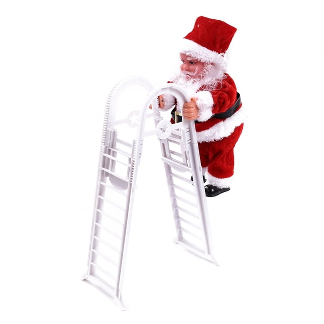TheFound Christmas Accessories, Santa Clause Ladder Ornament Desktop Decor