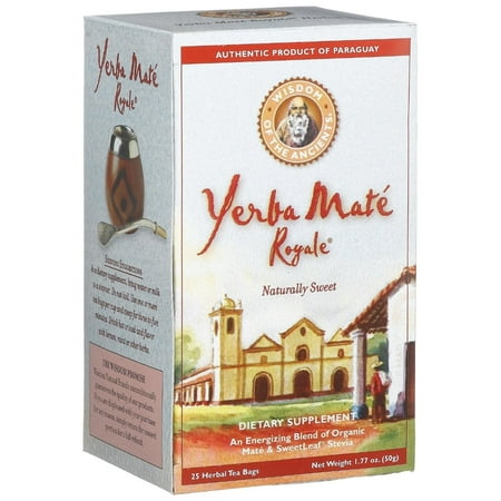 Sagesse Yerba Maté Bio Naturel Royale Naturellement Doux - 25 sachets de thé