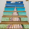 thumbnail image 2 of AILEGOU 3D Stair Stickers Decals Brick Staircase Decals Removable Tile Stair Risers Decals Decor Peel and Stick Stairs Bakeplash Decals for Stair 39.3Inch x 7.08Inch x 6Pcs(Beach), 2 of 6