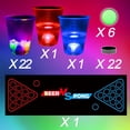 thumbnail image 2 of Juego de tapetes de mesa Glowing Beer Pong Noveltymeme, 180 x 58 cm, con tazas LED, 2 of 7