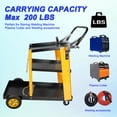 thumbnail image 5 of Tool Storage Cart Multi Function 3 tier Welding Cart. gas bottle and accessory storage.Welding Heavy Duty Cart for Tig Mig Welder and Plasma Cutter with Upgrade Handles and Increase Storage Space, 5 of 26