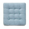 thumbnail image 3 of Baxton Studio Elladio Modern and Contemporary Light Blue Fabric Upholstered Tufted Cube Ottoman Set, 3 of 6