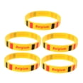 thumbnail image 3 of RENACLIPY 5Pcs Australian Flag Rubber Bracelet Yellow Color for Ball Game Fans Events, 3 of 5