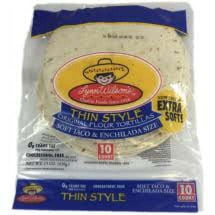 Lynn Wilson's Thin Style Flour Soft Taco & Enchilada Size Tortillas, 10 Count