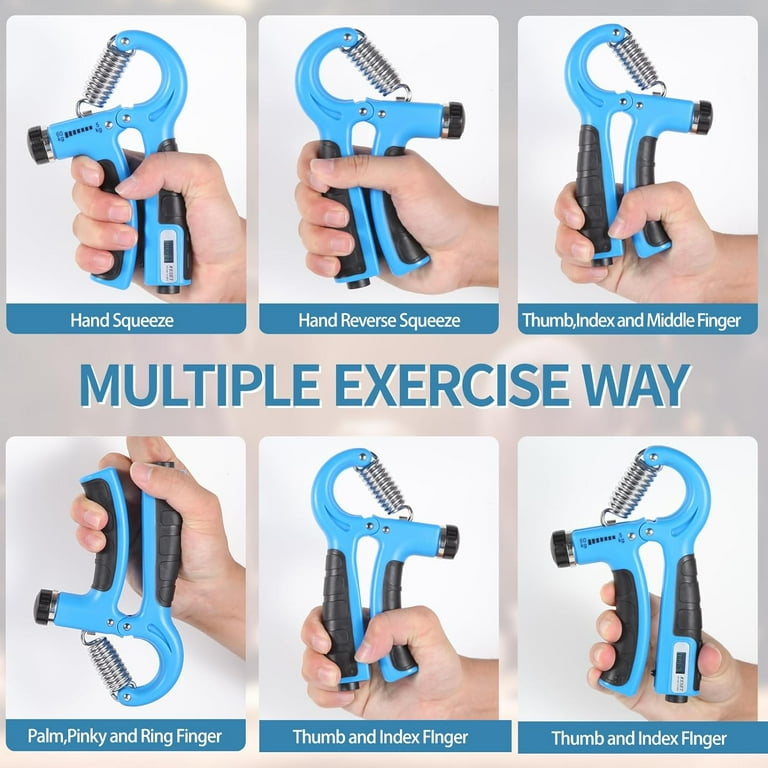5 in 1 Forearm Grip Strength Trainer Kit Hand Grip Exerciser Equipment for Fitness Workout Physical Therapy Seniors Walmart