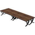 thumbnail image 5 of Tribesigns 13FT Rectangular Conference Table for 10–14 People, 157-Inch Long Boardroom Desk with Metal Frame,  Meeting Room Seminar Table, Office Business Furniture, Brown (4 PCS), 5 of 5
