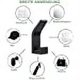 thumbnail image 2 of Paquete de 5 ganchos autoadhesivos, ganchos dobles para toallas de baño, soporte de pared autoadhesivo para cocina, baño, oficina, armario, aluminio, negro JM, 2 of 5