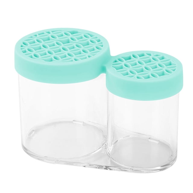 Organizador del tenedor del cepillo del maquillaje Yinane contenedor de almacenamiento de los cepillos de los cosméticos Verde