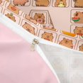 thumbnail image 4 of meiyoeat meiyoeat Personalized Capybara Monogram Bedding,Initial Letter Print A Duvet Cover Full,Pink Reversible,3pcs,1 Duvet Cover and 2 Pillowcases, 4 of 6