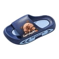 thumbnail image 3 of Boys Girls Sporty Slippers Kids Open Toe Thick Sole Slides Lightweight Sandals for Summer Daily Play Blue Size 6-7 Years, 3 of 6