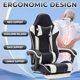thumbnail image 3 of Silla de juego con reposapiés, silla de computadora ergonómica con reposacabezas y soporte lumbar, 3 of 5
