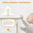 thumbnail image 2 of Baby Proofing Corner Guards, 8 Pack Pre-Taped Table Corner Protector for Baby, Soft Rubber Foam Furniture Corner Bumper Guards for Fireplace, Table, Stair, Cabinet (White), 2 of 7