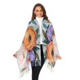 thumbnail image 3 of FORMRS Womens Scarf Winter Soft Long Big Warm Shawls Wrap Tassel Scarves, Bright Flowers, 3 of 9