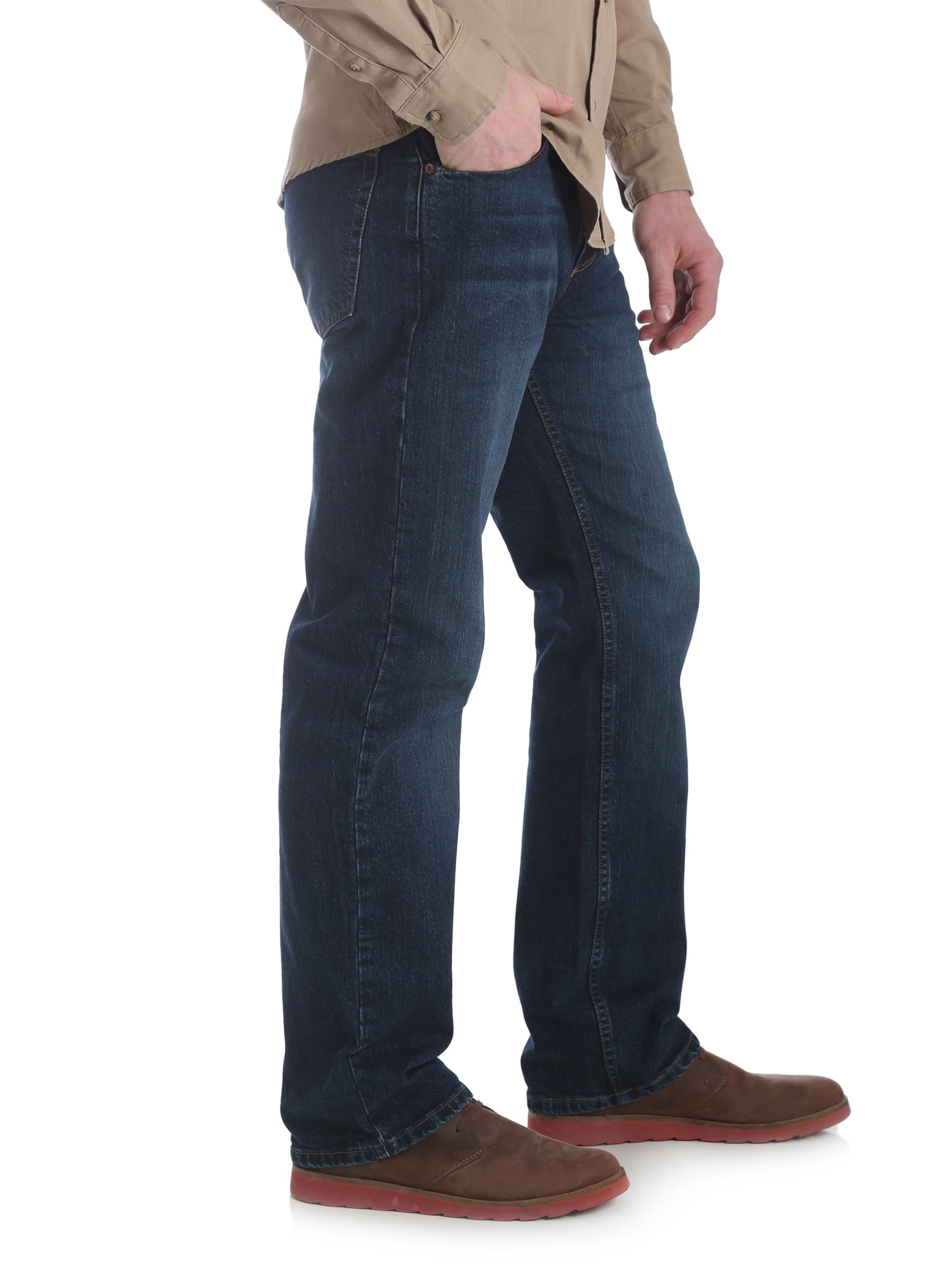 Wrangler Men's and Big Men's Straight Fit Jeans with Flex 