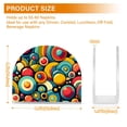 thumbnail image 3 of Colorful Of Circles Napkin Holder for Table Clear Napkin Stand Paper Holder Acrylic Organizer Dispenser Napkins for Dinner Kitchen Restaurant Room, 3 of 8