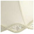 thumbnail image 3 of 360 Lighting Vintage Chic Floor Lamp 60" Tall French Country Antique White Washed Cream Bell Shade for Living Room Reading Bedroom Office, 3 of 7