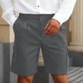 thumbnail image 5 of Havenre Men's Cargo Shorts Button Elastic Waistband Casual Relaxed Fit Stretch Work Shorts with Multi-Pockets Gray XXXL, 5 of 8