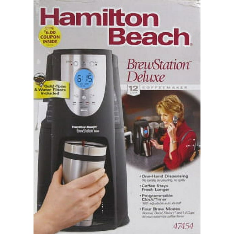 Hamilton Beach Brew station 12-Cup Stainless Steel Residential Drip Coffee  Maker in the Coffee Makers department at