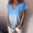 6-Blue, variant on SELONE Plus Size Tops for Women Short Sleeve Tops Blouses Regular Fit T Shirts Pullover Tees Tops Gradient T-Shirts V Neck Tops Blouses T Shirts Easy Care Soft Breathable Pullover Tops Purple XXXL