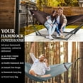 thumbnail image 5 of Tranquillo 600lb Capacity 2 Persons 2 Hammocks Included/Foldable Portable Hammocks with Stand, Tree Straps, Carry Bags for Garden Camping, Brown, 5 of 9