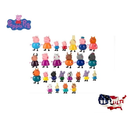 - PEPPA PIG MINI FIGURE PACK PLAYSET CUTE TOY COLLECTION - 4PC 10PC 21PC 25PC SET