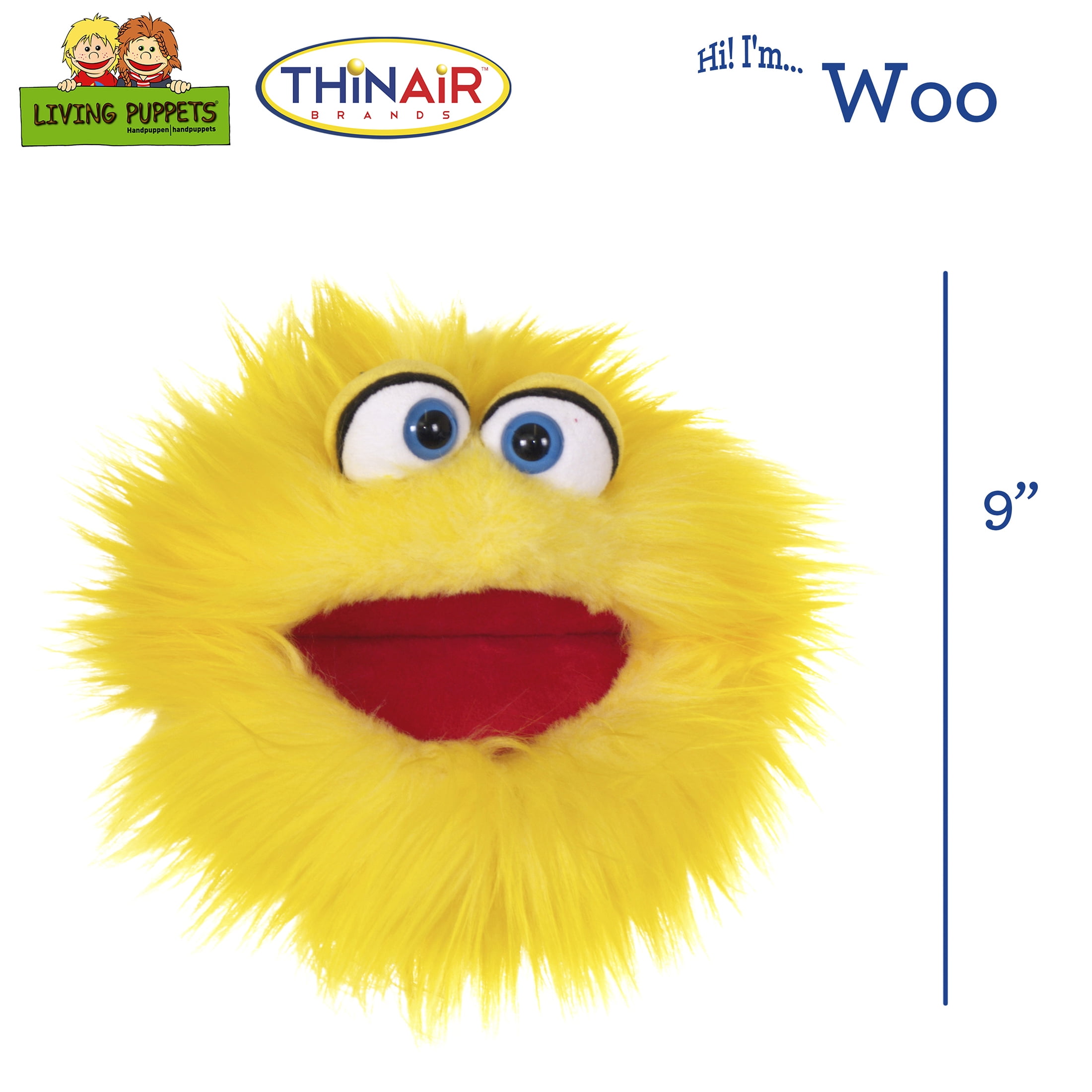Living Puppets - Woo The 9-Inch Yellow Friendly Monster, Plush