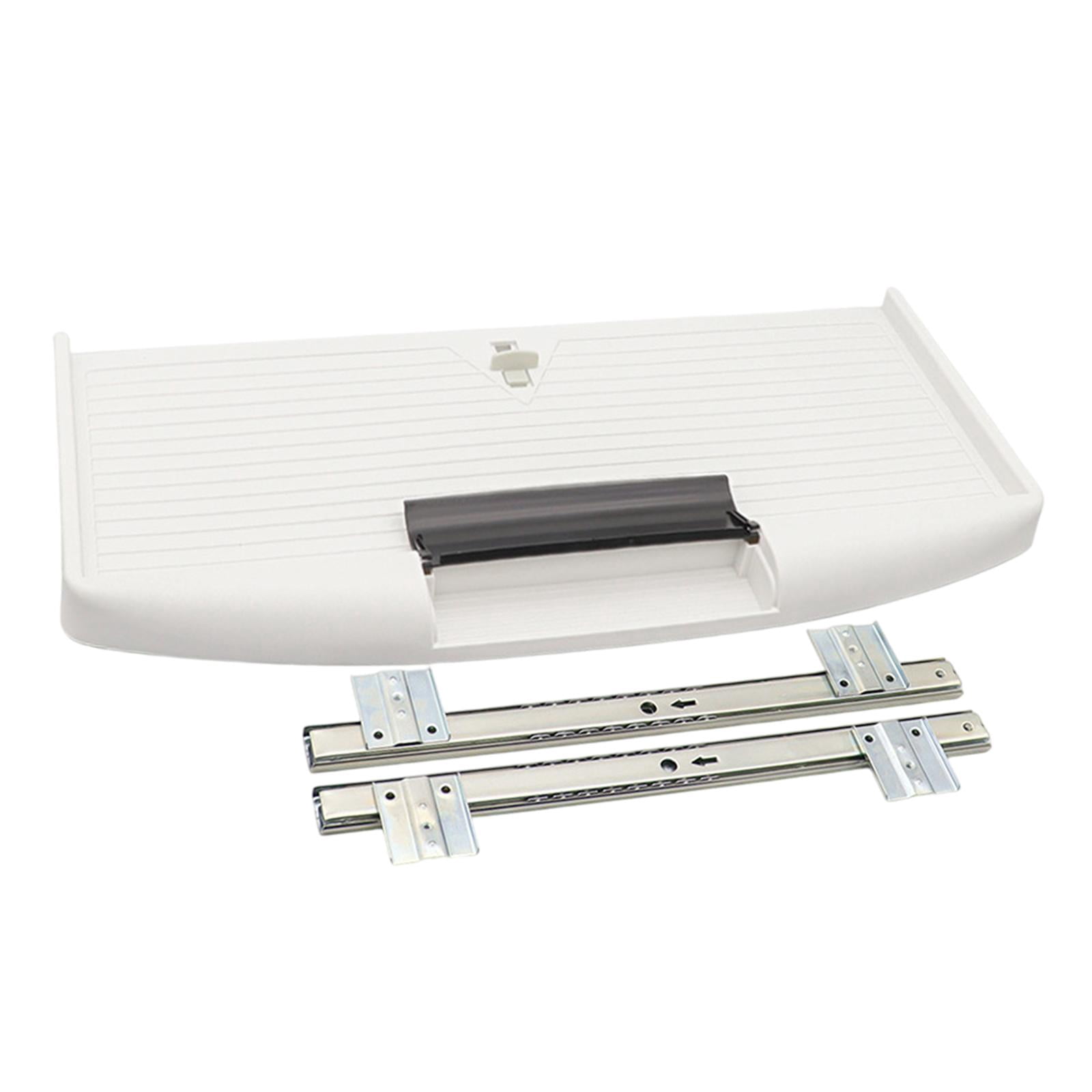 figatia under Table Computer Keyboard Drawer Replacement Saving Space Accessory Easily Install with Screws 54.7x27cm Slide Out White 27mm W Rail