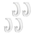 thumbnail image 4 of GUOOL 4 Pieces Closet Rod Support Bracket Closet Shelf Rod Holder J Type Hooks 3/4 White, 4 of 9