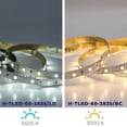 thumbnail image 3 of Tira flexible de LED 2835 SMD 12V IP20: uso interior, 60 LED/M blanco cálido Tlapps H-TLED-60-2835, 3 of 8