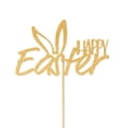 thumbnail image 1 of Easter Cake Decorations Gold Paper Cake Topper Pick Alphabet Letter Egg Design 1 PC, 1 of 7