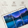 thumbnail image 6 of Elephant Stock Lake Louise Magical Sunrise Wall Art - Horizontal Multi Panel Canvas - Living Room Wall Decor - Nature Multi Panel - Blue And Teal Decor - 50" x 32", 6 of 8