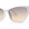 thumbnail image 3 of Womens Mod Squared Cat Eye Sunglasses White Brown, 3 of 4