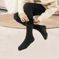 thumbnail image 4 of Jalioing Girls' Winter Fleece Lined Tights Velour Warm Soft Leggings Socks Stretch Skinny Pant (2-3 Years, Black), 4 of 6