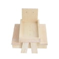thumbnail image 2 of Squirrel Picnic Table, Wooden Easy Installation Squirrel Picnic Table Feeder Thicken Scratch Resistant  for Parks for Squirrel Natural Wood Color,Natural Wood Color with Red, 2 of 8