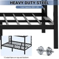 thumbnail image 3 of Queen over Queen Metal Bunk Bed Frame for Adults with Under-Bed Storage Space,Black, 3 of 8