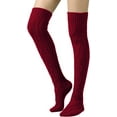 thumbnail image 2 of Women's Cable Knit Thigh High Boot Socks Extra Long Winter Stockings Leg Warmers, 2 of 4