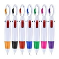 thumbnail image 6 of Keychain Multi-Pen (4-Color Ballpoint, Clip Attachment), Keychain Attachment Secures Pens During Travel, Pack Of 1Pc 4 In 1 Multi Colored Ink Ballpoint Pens With Keychain(#G), By Meiiso, 6 of 9