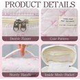 thumbnail image 3 of Quilted Makeup Bag, Cute Floral Cotton Cosmetic Bag set, Coquette Bow Makeup Pouch Large Travel Toiletry Bag, 3 of 5